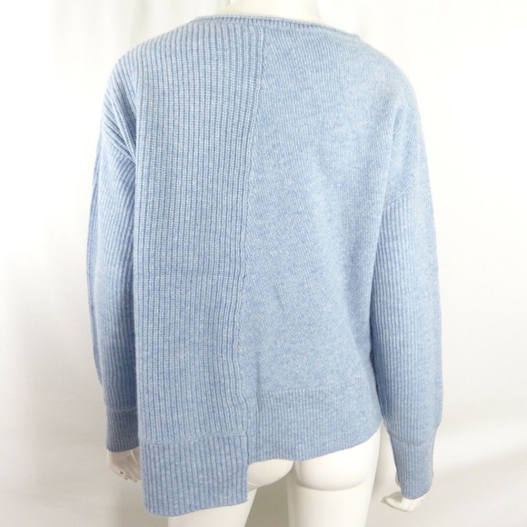 Colour Works by In Cashmere Cashmere Asymmetric Waffle Knit Chambray XL - Picture 5 of 8